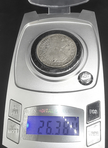Moneda Original De Plata 8r Carlos Iiii 1792 Con Chops Mark