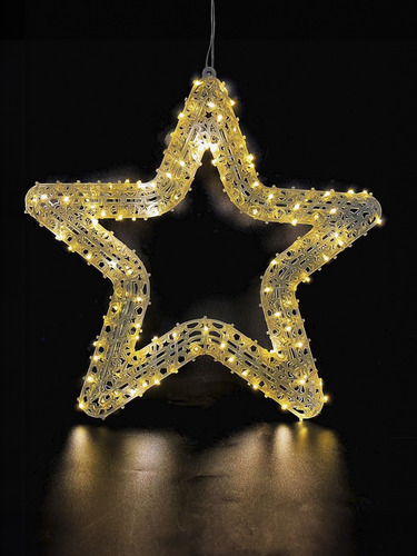 Estrella Con Luces Figura Estrella 120led Luces Brillantes Color de las luces Blanco cálido