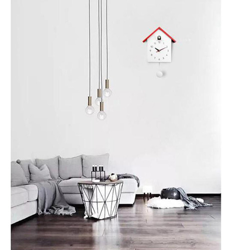 Digital Cuckoo Clock Pendulum Telling Clock Desktop Red