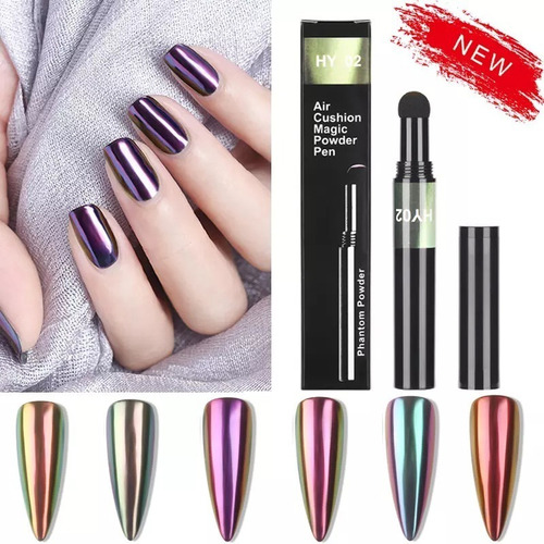 Pó Para Unhasdhy Unhas Caneta Pó Cromo Metalizado 1g Color Diversos - Unidade