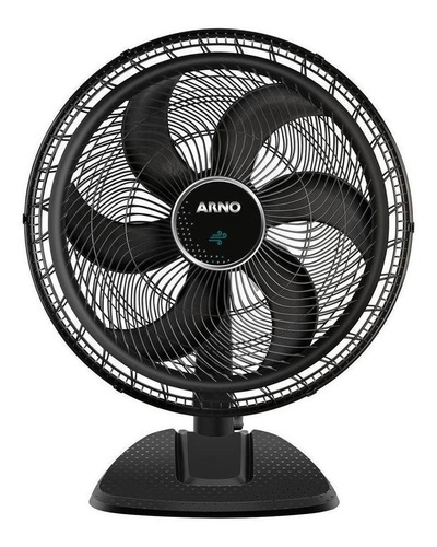 Imagem 1 de 5 de Ventilador de mesa Arno VD50 VE3470B1 turbo preto com 6 pás, 50 cm de diâmetro 110 V