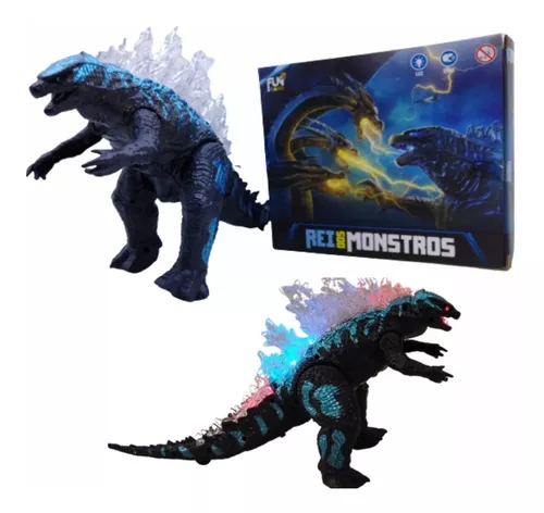 Dinossauro Godzilla Earth Planeta Som E Luz - Cinza em Promoção na