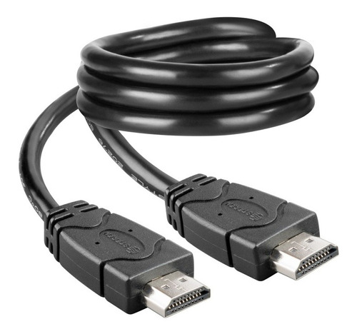 Cable Hdmi Conectores Niquelados 90cm Cubierto Pvc Steren Color Negro