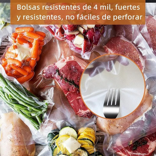 * Kit 6 Rollos Bolsas Alimentos Sellado Al Vacío 4 Tipos