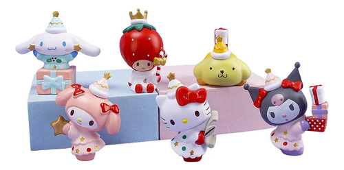 Set 6 Figuras Sanrio Colección Completa Kuromi Cinnamorroll