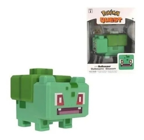 Pokemon Quest Bulbasaur Pixelado Figura Serie 2 Original Ed