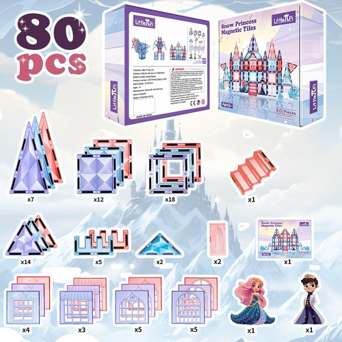 Little Pi Frozen Princess Building Blocks Castle - Magnet Ti