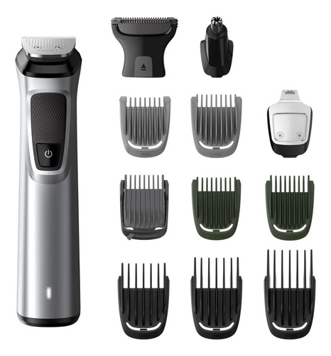 Multigroom Recortadora Cara Cabello Cuerpo Philips Mg7715/15 Color Negro/Plata 100V/240V