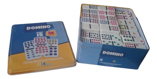 Dominó Doble 15 Novelty, 136 Fichas, (solo Fichas Con Caja) (Usado)