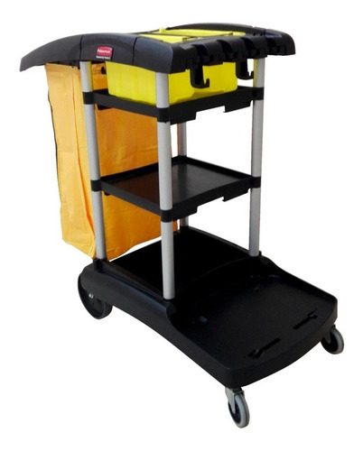 Carro De Limpieza De Alta Capacidad Rubbermaid Negro