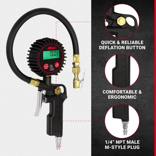 Inflador De Pneus Digital Milton 507kit Com Medidor Preciso