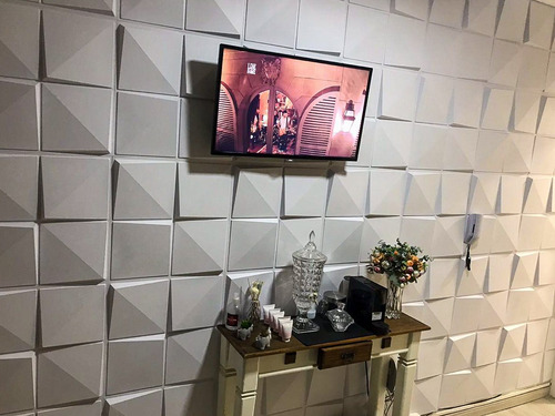 Imagem 5 de 10 de Revestimento 3d Plástico Alto Impacto Placas 15m² + Cola 870