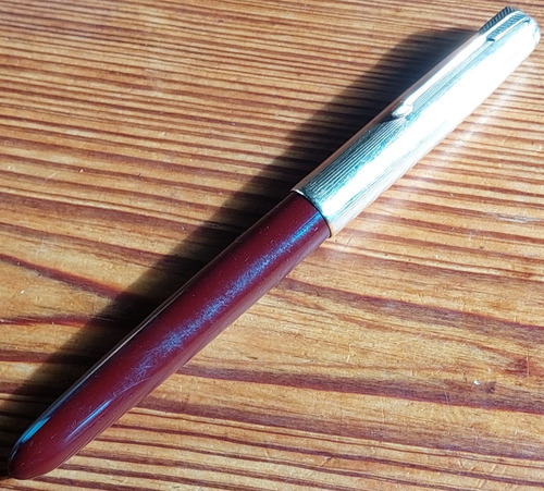 Lapicera Parker 51 Oro Gold Filled 12k Usa Bordeaux Pluma (Usado)