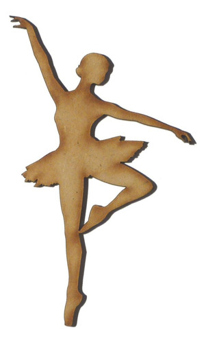 Figura Bailarina Clásica 10x7cm - Fibrofacil - X10 Unidades