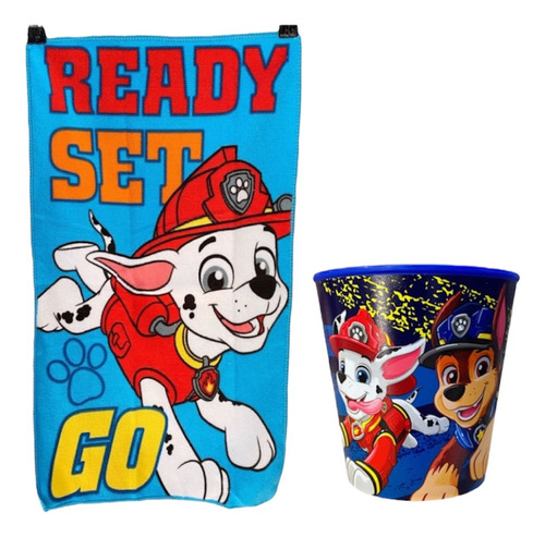 Set Párvulo !! Toalla Infantil + Vaso Escolar Diseños Niño