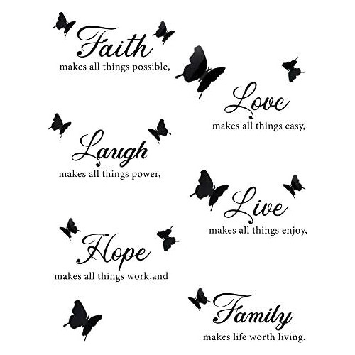 6 Piezas Faith Hope Love Laugh Family Live Adhesivo De ...