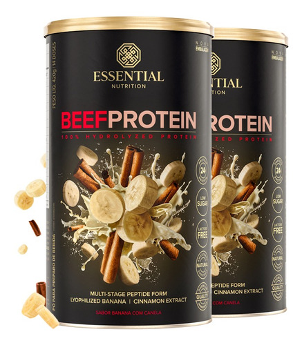 Kit Beef Protein Banana (2x420g) Essential Nutrition