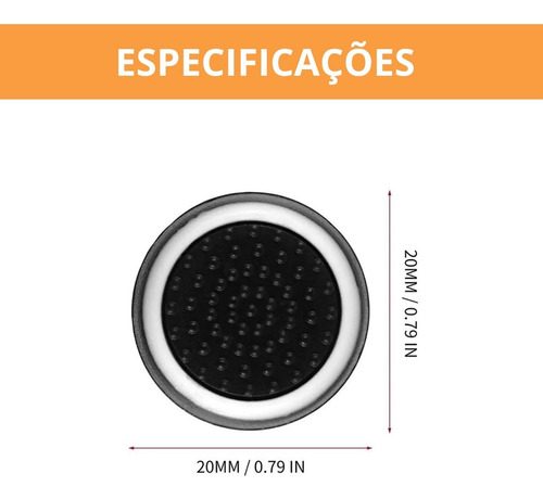 Capa Controle Borracha Analógico Xbox One Ps5 Ps4 Ps3 Pro
