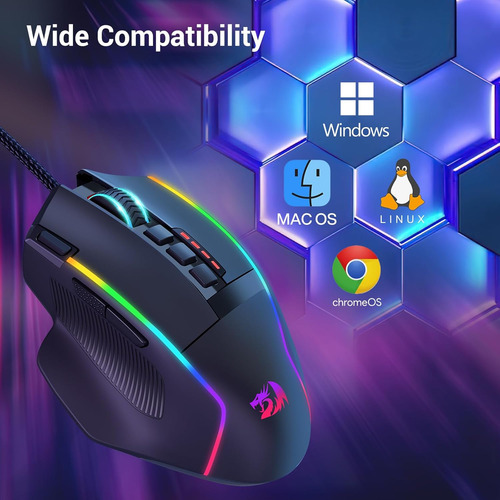 Mouse Para Jogos Redragon, Mouse Para Jogos Com Fio De 26.00