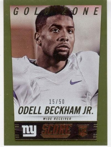 2014 Score Gold Zone Rookie Odell Beckham Jr. Giants /50