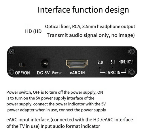 -earc Audio Extractor Compatível Com O Conversor Earc Td