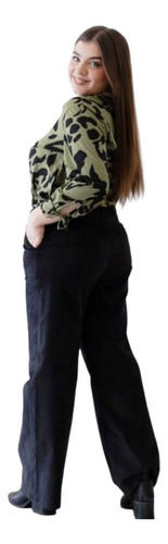 Wide Leg Corderoy,baston Fino Bolsillost 2(44-46) A 6(54-56)
