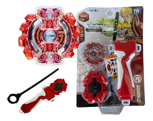 Beyblade B 67 Giga Gaianon Ferro Com Lançador E Grip Cor Laranja-escuro