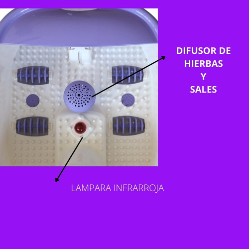 Imagen 6 de 10 de Spa Hidromasajeador De Pies Baño De Burbujas Calor Masajes