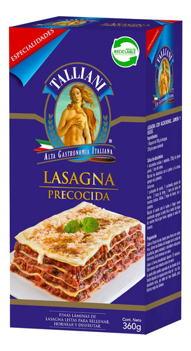 Lasagna Precocida Talliani 360g