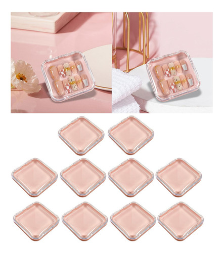 5 Soporte De Exhibición De Puntas De Uñas Caja De Rosa