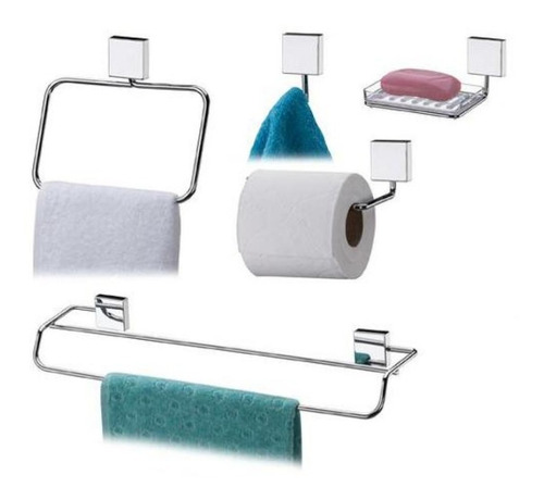 Set De Baño Juego De Baño 4 Pcs Acero Inoxidable Future