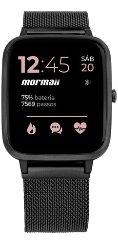 Relógio Smartwatch Mormaii Life Mesh Unissex Full Display Pr