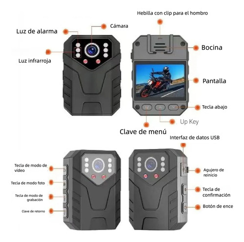 Mini Cámara 1080p 64gb Tapici Body Cam Clip Cámara Corporal
