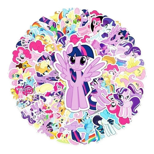 Imagen 1 de 3 de My Little Pony - Set De 50 Stickers / Calcomanias