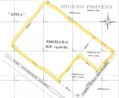 Terreno Industrial 4,76 Hás  Cabo Negro, Punta Arenas