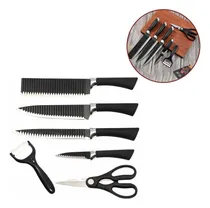 Comprar Set Cuchillos Tijera Y Pelapapas Mango Ergonómico Cocina New