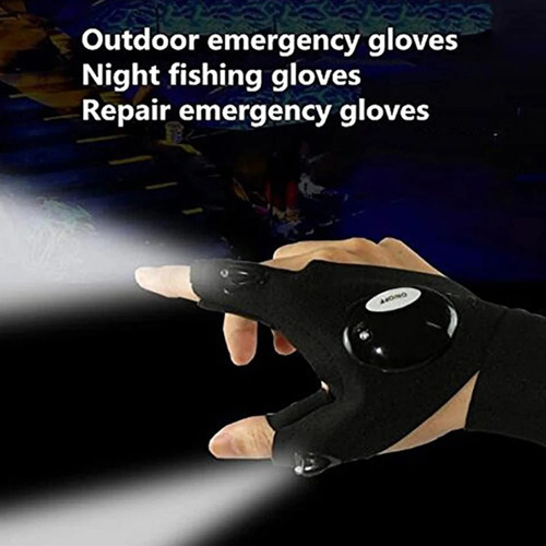 Guantes Luminosos Para Correr Con Linterna Led, Impermeables