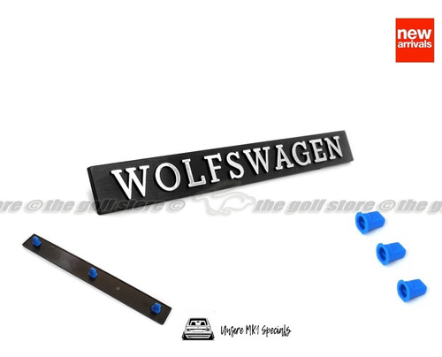 Emblema Trasero Euro Wolfswagen Raro Golf & Jetta Mk1 Mk2