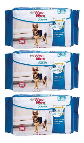 Productos (3 pack) Wee-wee Perro Pañales Desechables (tall