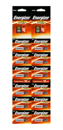 Pila Alcalina Energizer Tira Aaax12