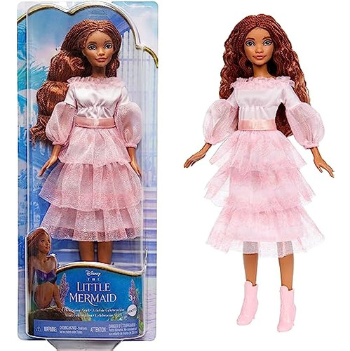 Muñeca Ariel Celebración La Sirenita Juguete Rosa Disney ;o