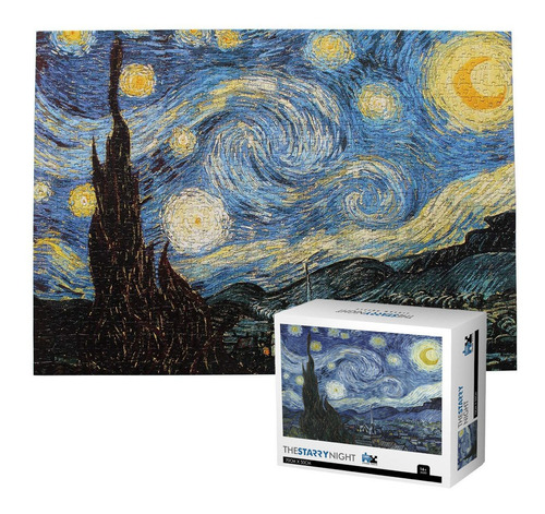 Rompecabezas Funny Land Starry Night Van Gogh 1000 Piezas 70x50cm 