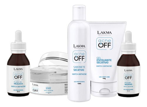 Kit Acne Off Peeling Químico Secativo 5 Itens Lakma