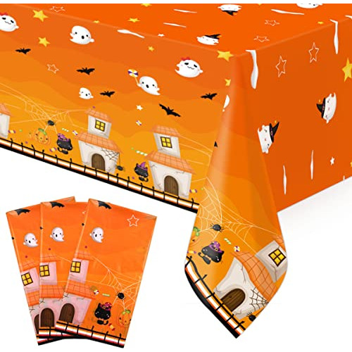 Paquete De 3 Manteles De Halloween Decoraciones De Fies...