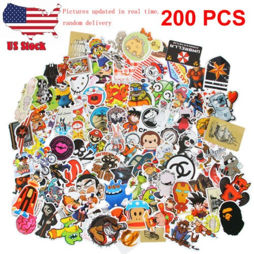 400pcs Mix Lot Pegatinas Skateboard Etiqueta Graffiti Laptop
