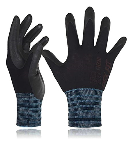 Guantes De Trabajo De Nitrilo Ajuste Elástico 3d Talla Xs