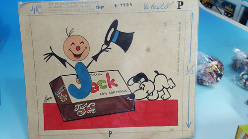 Chocolatin Jack Personajes - Antiguo Boceto De Publicidad