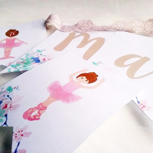 Imagen 3 de 5 de Kit Imprimible Bailarina De Ballet Personalizado Cumpleaños