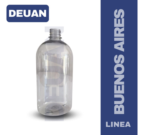 Botella Transparente Pet 1 Litro Con Tapa Pack 100 Und