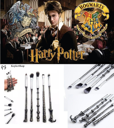 Kit Pincéis Harry Potter 5 Pçs + Brinde Surpresa